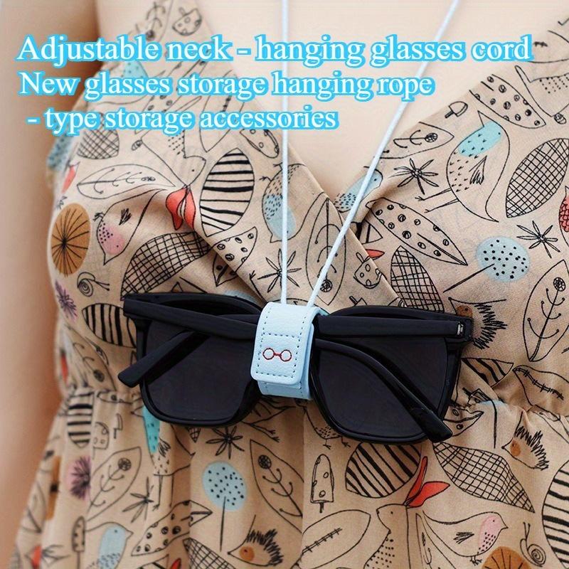 Simple Eyeglasses Rope PU Leather Neck Portable Cord String Hanging Unisex Sunglasses Glasses Holder Retainer Adjustable