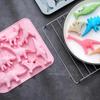 Niedliche Cartoon Dinosaurier Silikonform 3D Dinosaurier Thema DIY Fondant Kuchen Schokolade Form Kuchenform Backzubehör