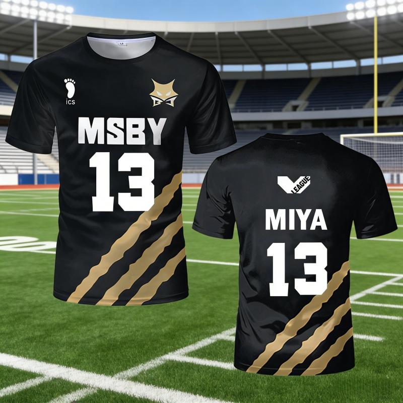 

2026 New MSBY Black Jackal Jersey Japanese Anime Tops Football Uniforms for XXS