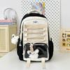 Schoolbag new high-value Mori ins fresh and sweet contrasting color splicing backpack junior high school students lightweight travel backpack