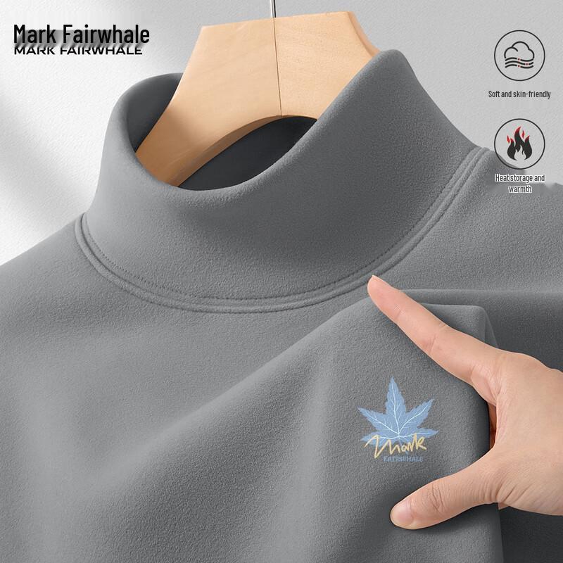 Mark Fairwhale Men s German Velvet Thermal Mock Neck Long Sleeve Tee L