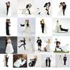 Resin Bride and Groom Figurines Romantic Marry Figurine Cake Toppers Dolls  Wedding