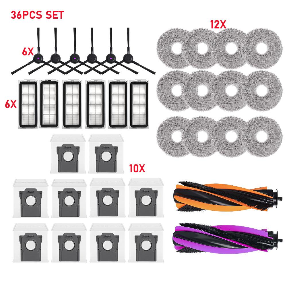 Hepa Filter Main Side Brush Spare Parts For Midea V12 Pro Sweeping Robot Vacuum Cleaner Dust Bag Mop Pad Home Accessories