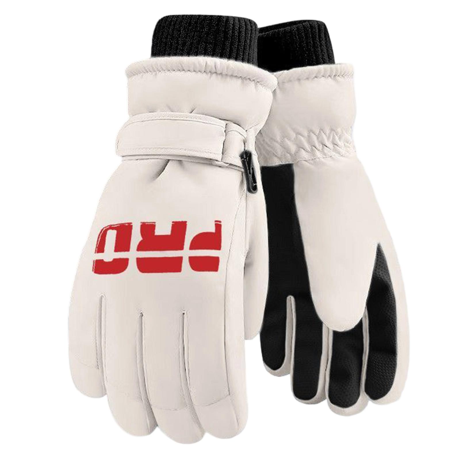 Мужские и женские лыжные перчатки, теплые и плюшевые толстые уличные велосипедные перчатки One Size