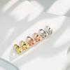 Earrings for 18K Silver No Fall For Everyday For Gift FH.bird Women, Painless, Simple, Gold, "Curved Design", Hypoallergenic, 925, Non-Pierced