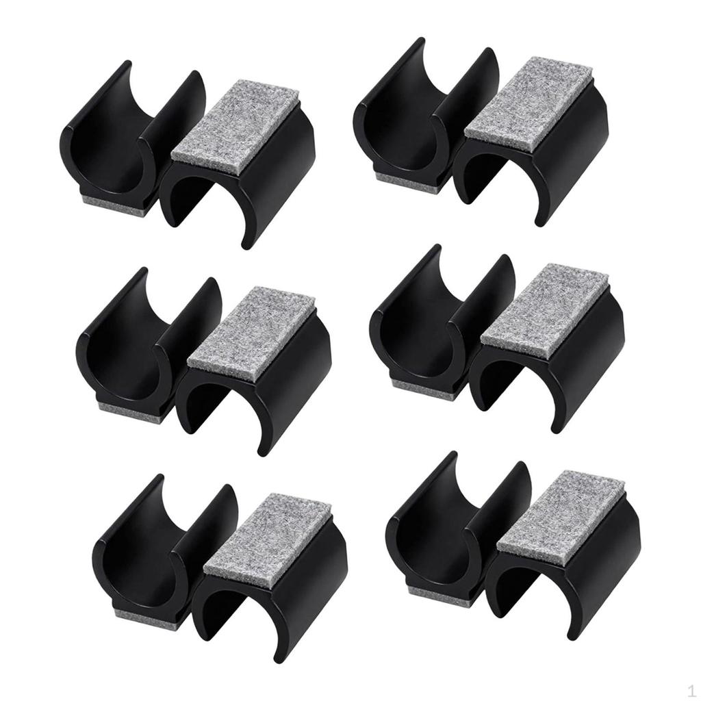 12 Pieces Chair Foot U Shaped Tubing Cover 25mm Rectangle No Noise Easy To Install Slide Smoothly