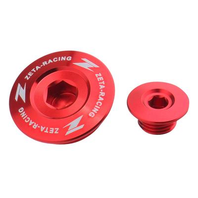 ZETA RACING Engine Plug Aluminum Red F6532 Product Dirt Freak DIRTFREAK CRF150R/CRF250R,CRF450R/450X,AFRICA TWIN,XR250/XR400 (Old NumberZE89-1120)