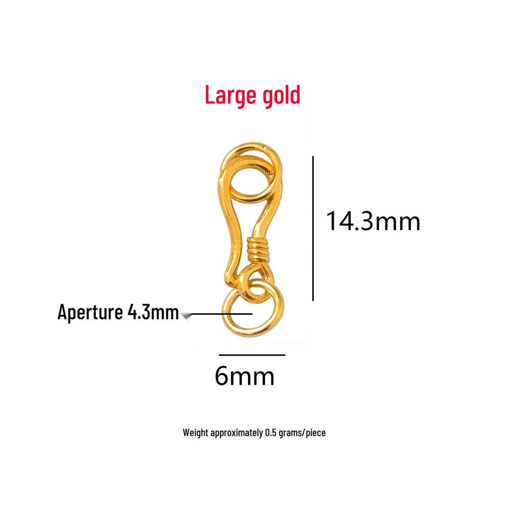 S925 Sterling Silver Fish Hook Clasp for Jewelry Making - Retro Bead Stringing & Necklace DIY Accessories