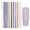 5Pcs Reusable Plastic Straws Car Travel Cup Straw Milk Tea Coffee Straw  for Stanley 40oz/30oz/20oz