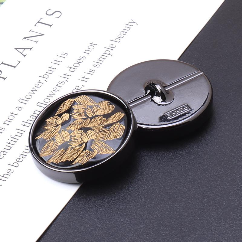 

Черные пуговицы для пальто, универсальные круглые пуговицы для пальто, аксессуары для мужской и женской одежды, топы, пальто, красивые высококачественные пуговицы gun black bottom * 28L = 18.0 MM * round