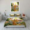 Ensemble de décoration de chambre d'enfant Girafe de dessin animé Housse de couette douce et confortable Ensemble de literie Comprenant 1*Housse de couette & 2*Taies d'oreiller, Cadeau