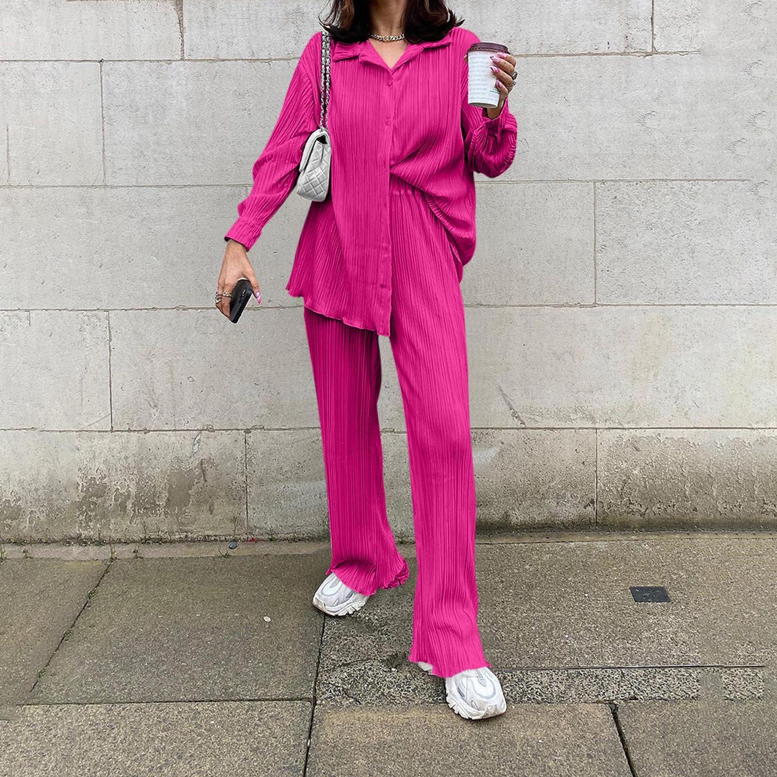 Женская однотонная драпированная рубашка на пуговицах с длинными рукавами и высокой талией — фото 7