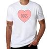 I Love Dogs Heart Dog Tshirt Basic Simple Casual Short Sleeve Tee