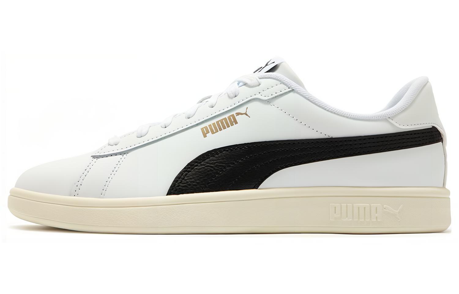 Puma Smash 3.0 L White Black Gold 35.5