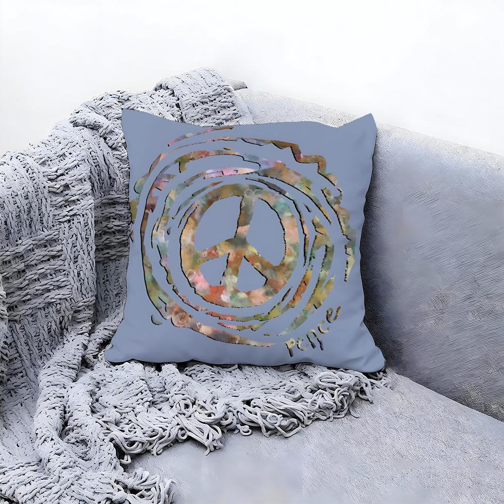 serene peace Cushion Cover Premium Comfort Reversible Pillow Cove Two in One Design for Any Room  Car Interior