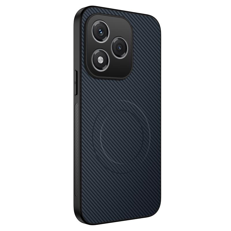 For Honor 400 Lite Case Compatible with MagSafe WANLONFENG TQ Series Carbon Fiber Texture PC TPU Phone Cover
