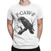 Black Crow F-Caw-F Funny Bird Men T Shirt Moon Gothic Humor Funny Tees Short Sleeve Round Neck T-Shirt 100% Cotton Graphic Merch