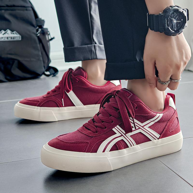 Platform Canvas Shoes Men's 2025 New Autumn Breathable Casual Sports Board Shoes Versatile Men's Shoes Low-top Shoes