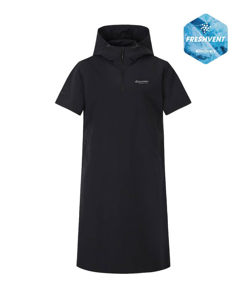DISCOVERY EXPEDITION Women'S Freshvent Hooded Woven Dress (Black)