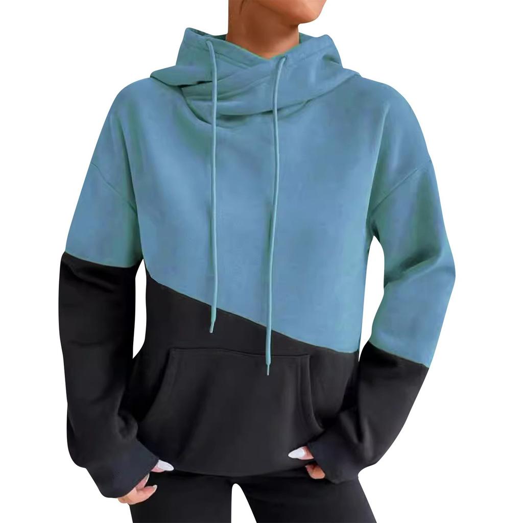 Women's Casual Fashion Sweatshirt Solid Color Hooded Sweatshirt