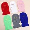 Men Women Thermal Knitted Full Face Cover Ski Mask Neck Warmer 3 Hole Balaclavas