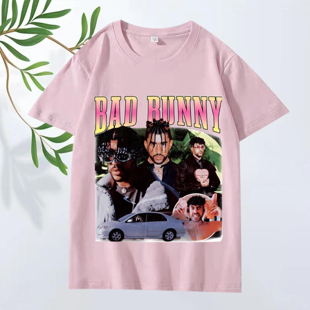 Bad Bunny classic T Shirt 2025 new men ’s women Oversized 100%  streetwear short sleeve Summer print graphics Unisex tops
