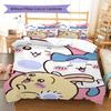 chiikawa Pattern Bedding,Quilt Set Quilt Cover Pillowcase Home Birthday Gift (1 * duvet cover + 2 * pillowcase, without core)