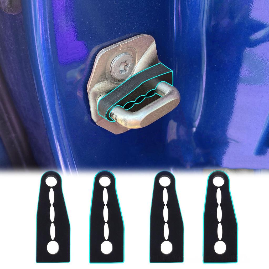 Vehicle Door Latches Cushion Pads Rubber Shock Absorption Reduces Noise And Protects Car Interior Eliminates Rattling Sound