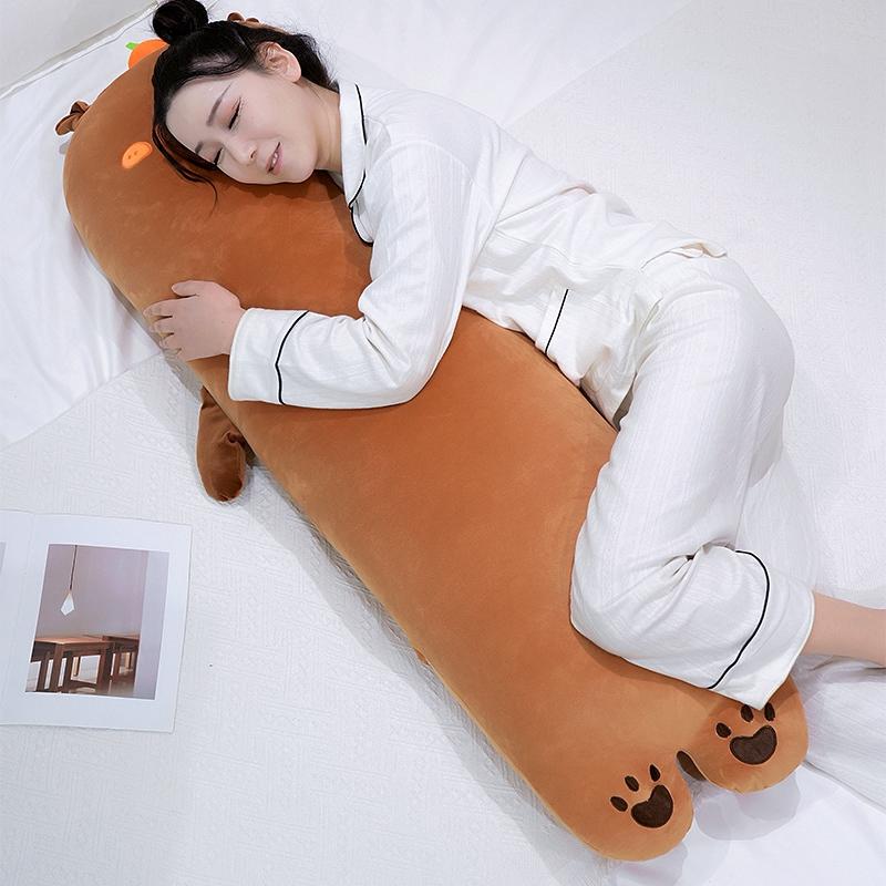 Cuddly Capybara Plush Toy Sets Stuffed Capybara Dolls Long Sleep Squishy Pillow Sofa Cushion Xmas Holiday Birthday Surprise Gift Option for Girl