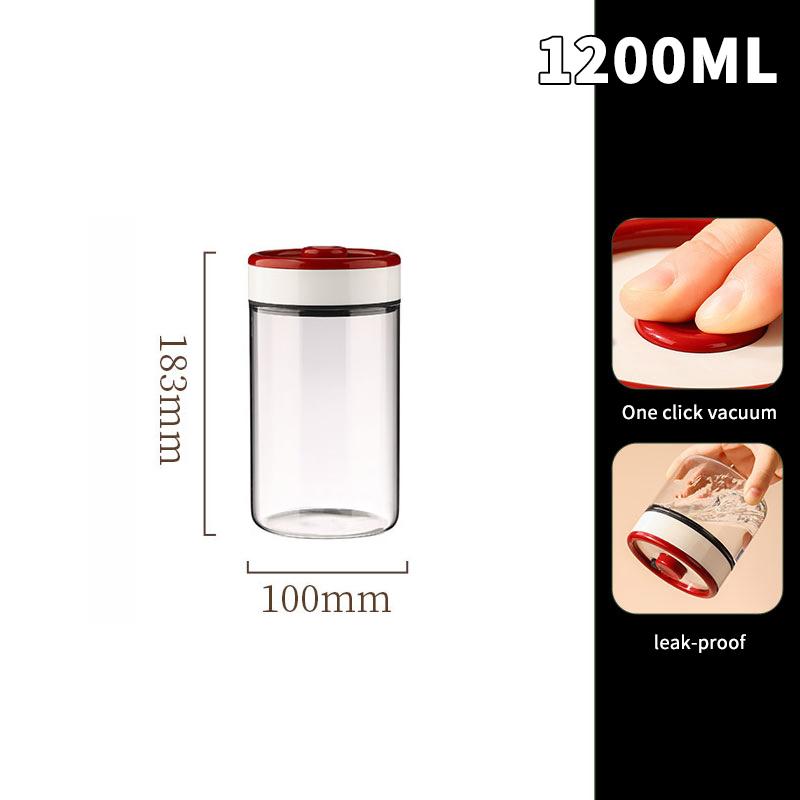 Coffee Beans Vacuum Sealed Tank Transparent Glass Food Storage Jars Household Moisture-Proof Air Extraction Airtight Container