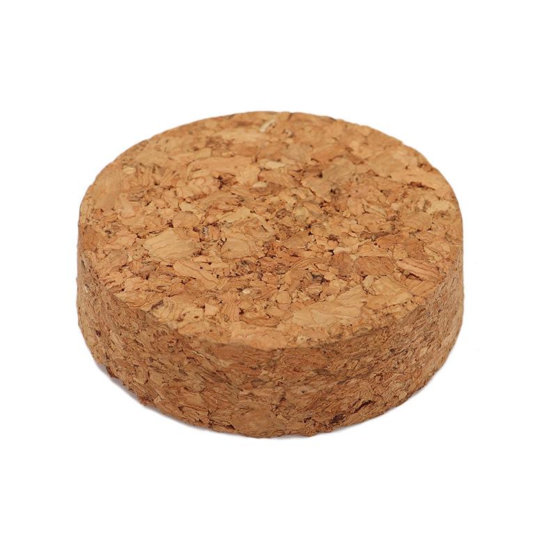 Sealed Round Wooden Stopper with Cork for Large Openings - Synthetic Wine Cork