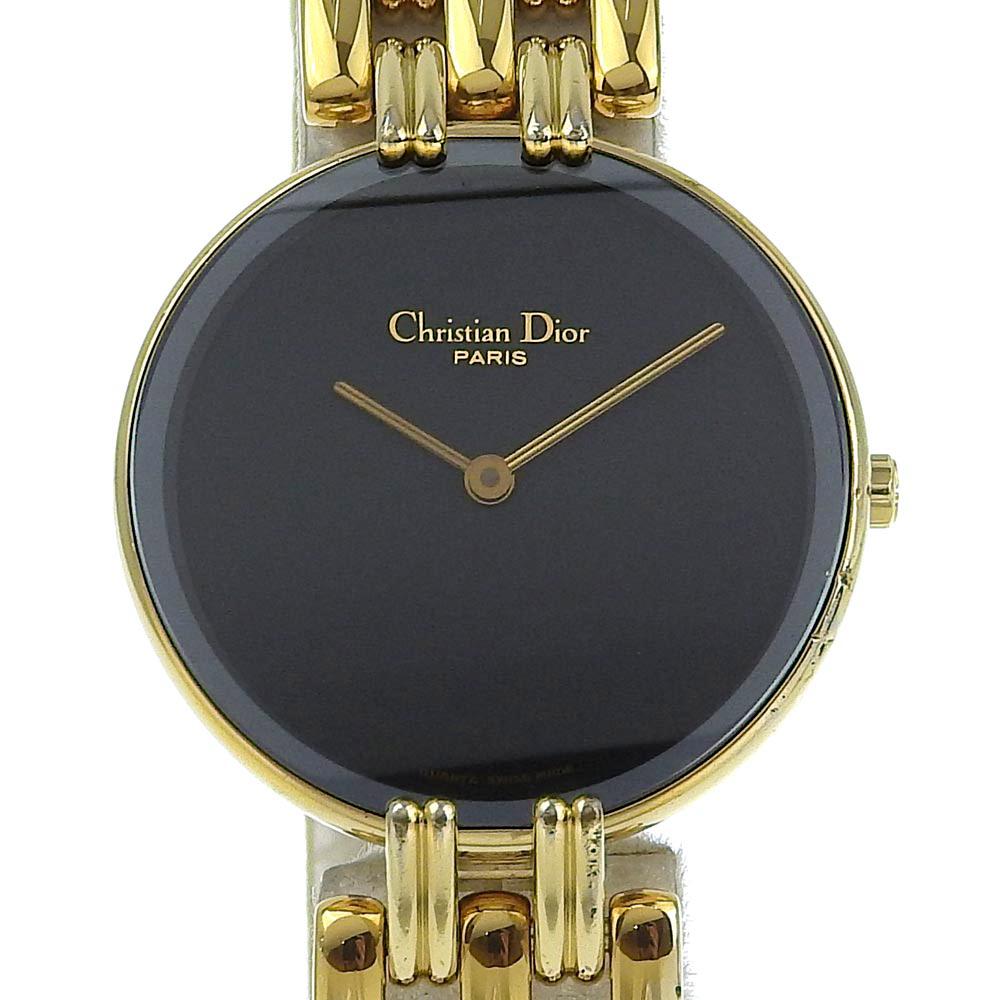 

Dior Bakira Watches D46-154-4 blackDial Plated Gold Quartz Analog display Women Used