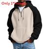 Streetwear Hoodie With Colorblock Pattern And Pouch Pocket For Casual Men