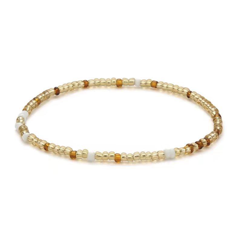 Colorful Beads Anklets Summer Beach Boho Women Elastic Rope Chains Adjustable Ankle Bracelet Beach Jewelry Vacation Accessories