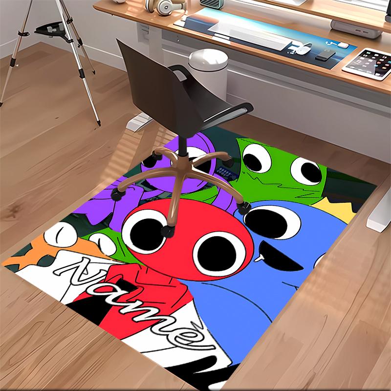 Custom personalization Rainbow Friends Print Area Rug - Soft, Washable Non-Slip Indoor Mat,Living Room,Home&Office Decorative Rug