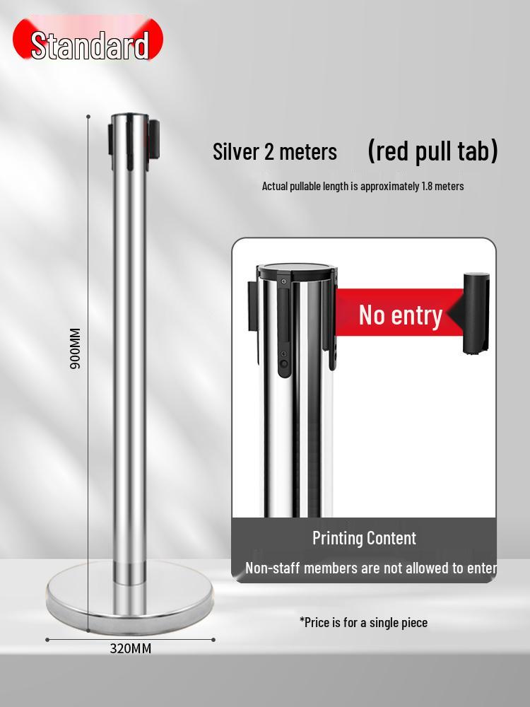 Retractable Queue Barrier Post with Belt