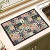 Super Absorbent Drain Pad Rubber Dish Drying Pad Countertop  Protector Kitchen Mat Non-slip Drainer Mats Decoration Accessories