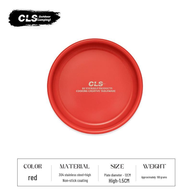 

Retro-Colored Non-Stick Stainless Steel Ladle Bowl for Outdoor Camping, Mountaineering, and Fishing. Diameter 12cm, Height 4.5cm