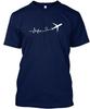 Pilots Heartbeat T-Shirt Made In the USA Size S To 5XL