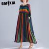 GMXIA Women's Fashion Summer Spring Short Sleeve O-Neck Casual Dresses Anteef Lightweight Oversized Dress