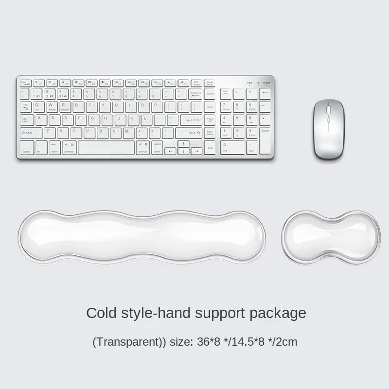 Ergonomic Mouse Pad Wrist Antislip Silicone Transparent Wrist Brace Support Mat Memory Wrist Pad Computer Laptop Keyboard Mat