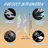 TOMALL 4 Pcs 19cm Flame Reflective Sticker for Car Flame Racing Sports Stripe Decal for Golf Cart Vinyl Waterproof Decal Decoration for Car Body Side