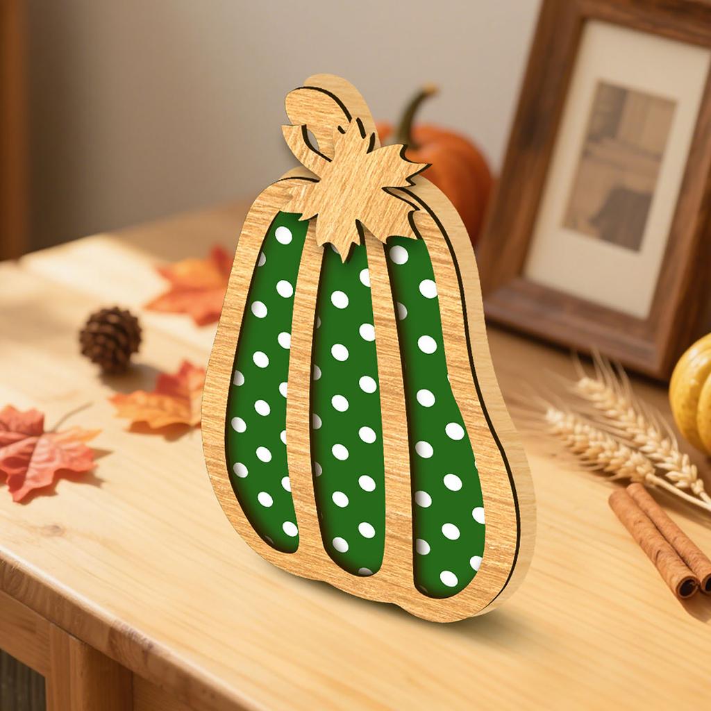 Home Fall Decor, Three-Piece Wooden Pumpkin Fall Decor, Multi-Tier Tray, Mantel, Shelf, Decor