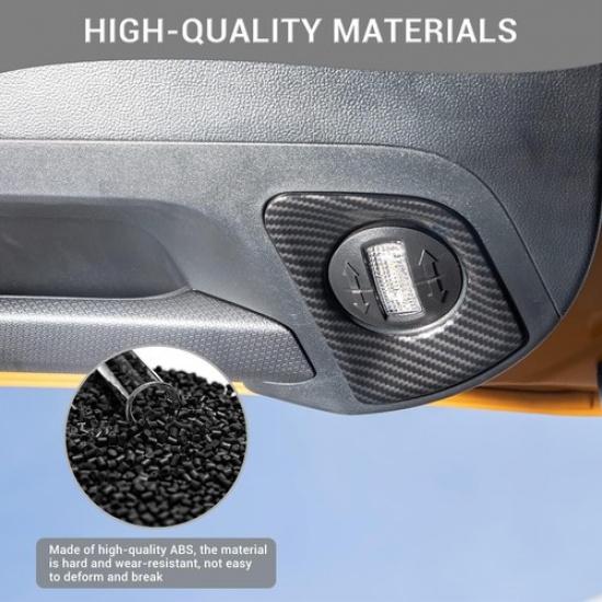 2x Carbon Fiber Rear Tailgate Light Lamp Decor Trim Cover for Bronco Sport 21+