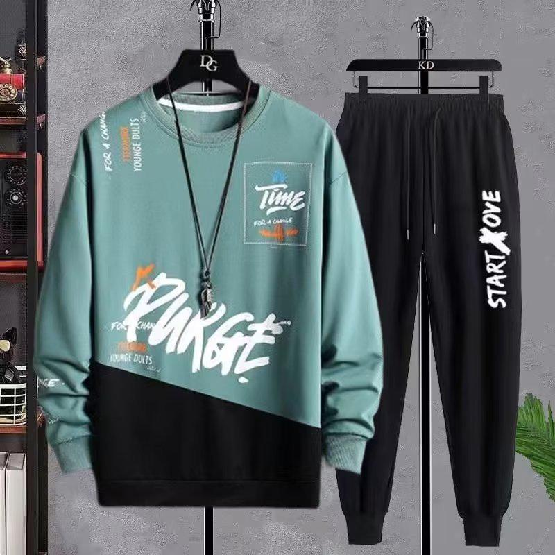 

Мужские повседневные спортивные костюмы: Модные стили весна/осень, стильные толстовки, крутые наряды для мальчиков и подростков 2XL (135-150 jin)