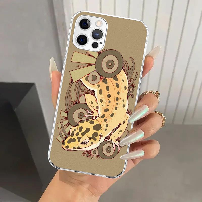 Lizards Geckos Phone Case for Iphone 17 Air 16 15 Plus 14 13 Mini 12 11 Pro Max 16E 7 8 SE 2020 Soft Funda Print Shell 16 15 14