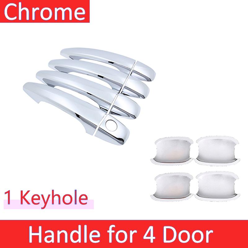 Auto Chrome For Citroen C Elysee 2013~ Car Chrome Door Handle Cover Exterior Styling Accessories Sticker