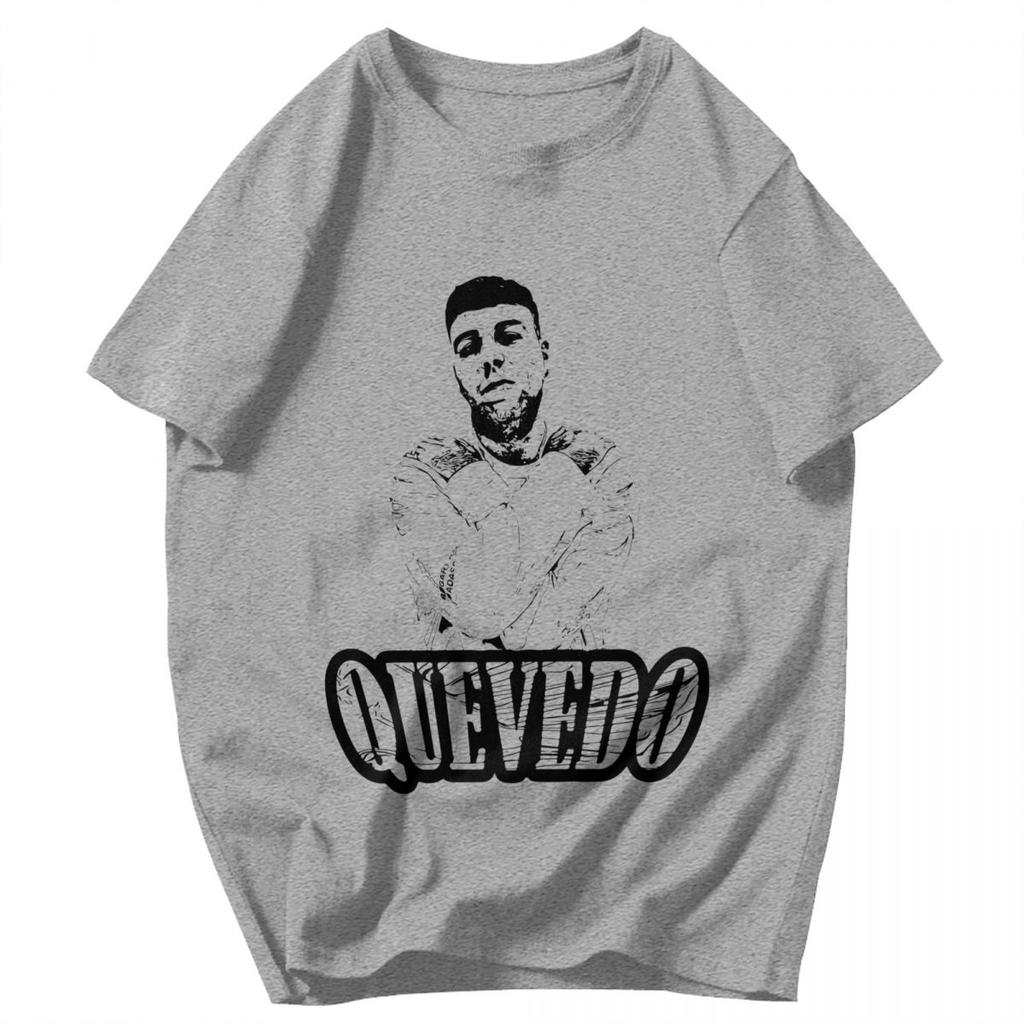 Men T Shirt Rapper QUEVEDO Trendy Pops Y2K Graphic Anime Unisex Tops T Shirts