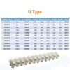 1pcs U H Type 12 Position Plastic Barrier Terminal Strip Block Barrier Screw Block Connection Strips for Electrical Wiring 3A10A