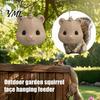 Outdoor Yard Ornament Mouse Head Squirrel Feeder, Funny Animal Face Patio Feeder Hanging Wildlife Feeding Station for Garden Backyard Decor
